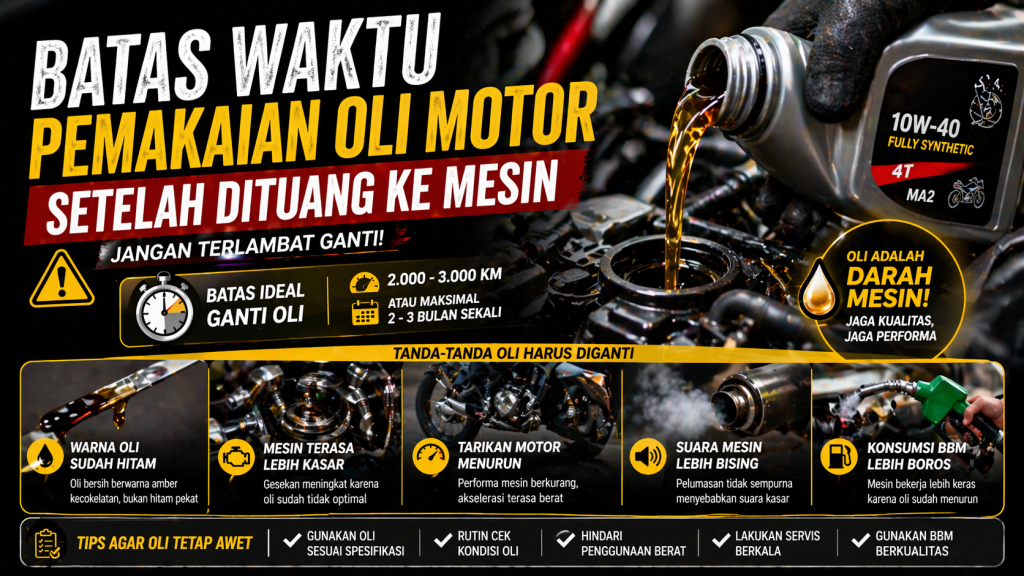 Oli Motor Ada Umurnya, Ini Waktu Ideal Menggantinya