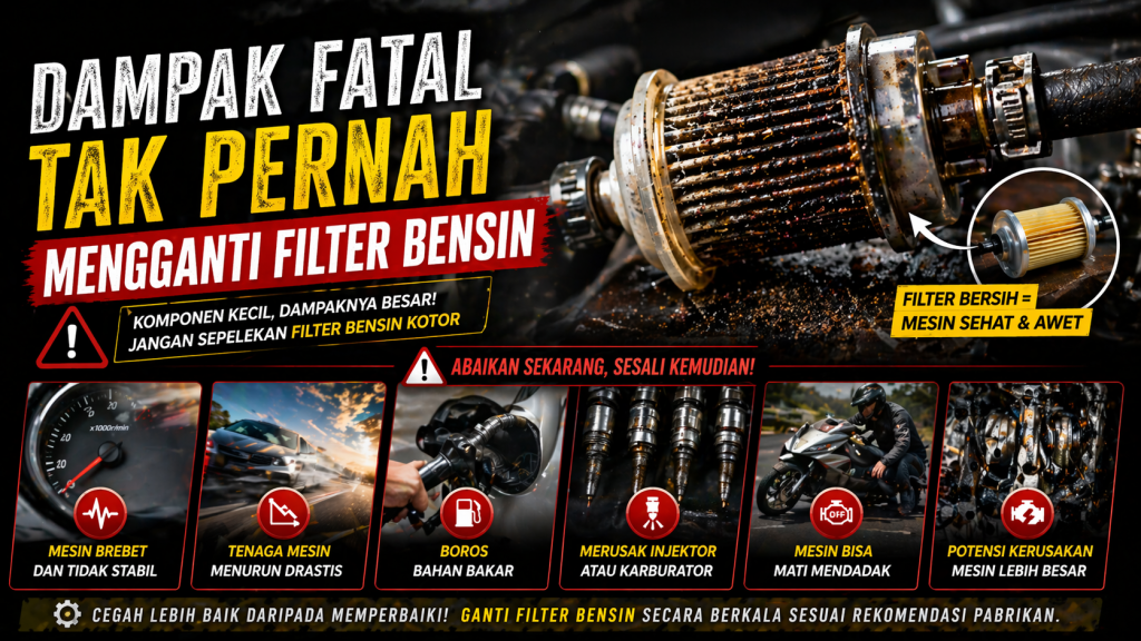 Bahaya Jarang Ganti Filter Bensin pada Mobil dan Motor