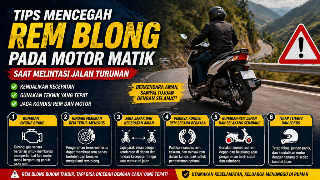 Rem Motor Matic Bisa Blong? Ini Tips Pencegahannya