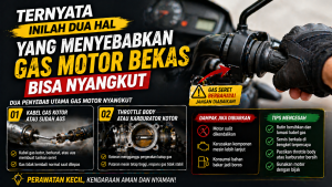 Ternyata Ini 2 Penyebab Gas Motor Bekas Sering Nyangkut