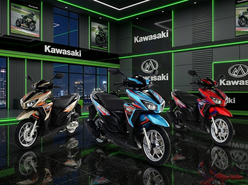 Kawasaki Brusky 125cc: Skutik Modern dengan Sentuhan Sport