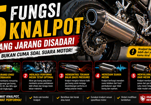 Knalpot Bukan Cuma Bikin Suara, Ini 5 Fungsinya