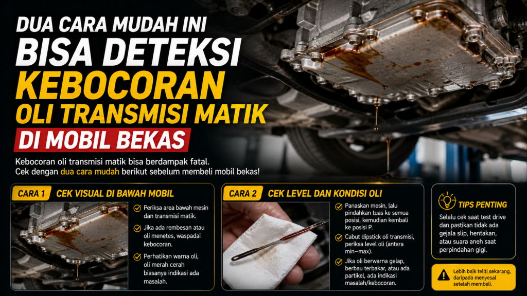 Tips Penting: Cara Mengetahui Kebocoran Oli Transmisi Mobil Matik