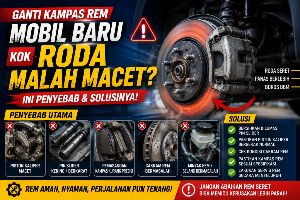 Penyebab Roda Mobil Macet Setelah Ganti Kampas Rem dan Cara Mengatasinya