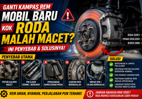Penyebab Roda Mobil Macet Setelah Ganti Kampas Rem dan Cara Mengatasinya