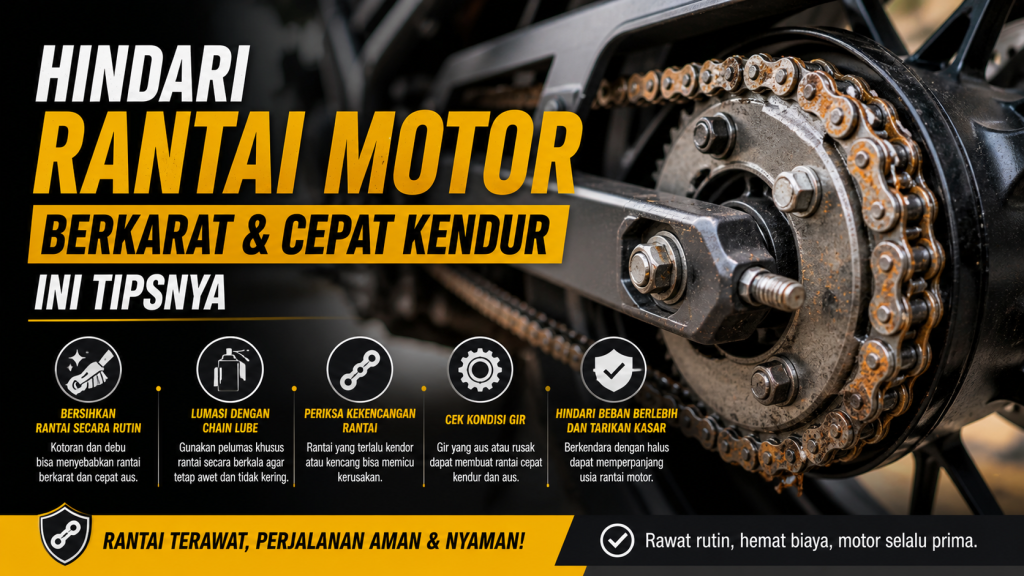 Jangan Sepelekan! Cara Merawat Rantai Motor Agar Tidak Cepat Rusak