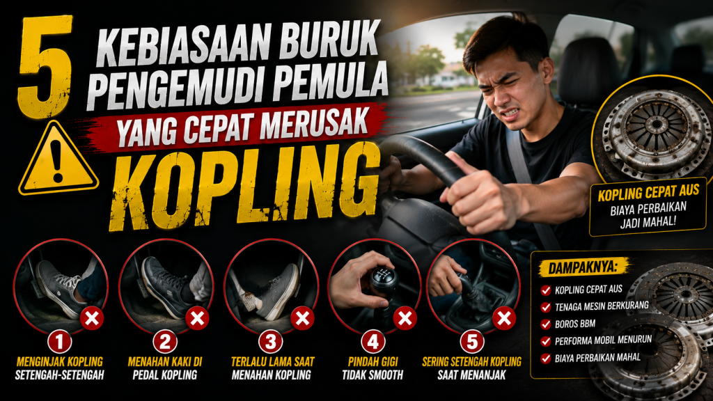 Kesalahan Pengemudi Pemula yang Diam-Diam Merusak Kopling Mobil