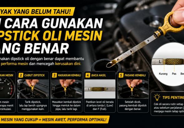 Penting! Cara Menggunakan Dipstick Oli Agar Mesin Tetap Awet