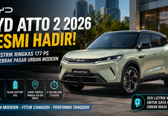 BYD Atto 2 Resmi Tampil, SUV Listrik Ringkas dengan Tenaga 177 PS Jadi Sorotan Baru