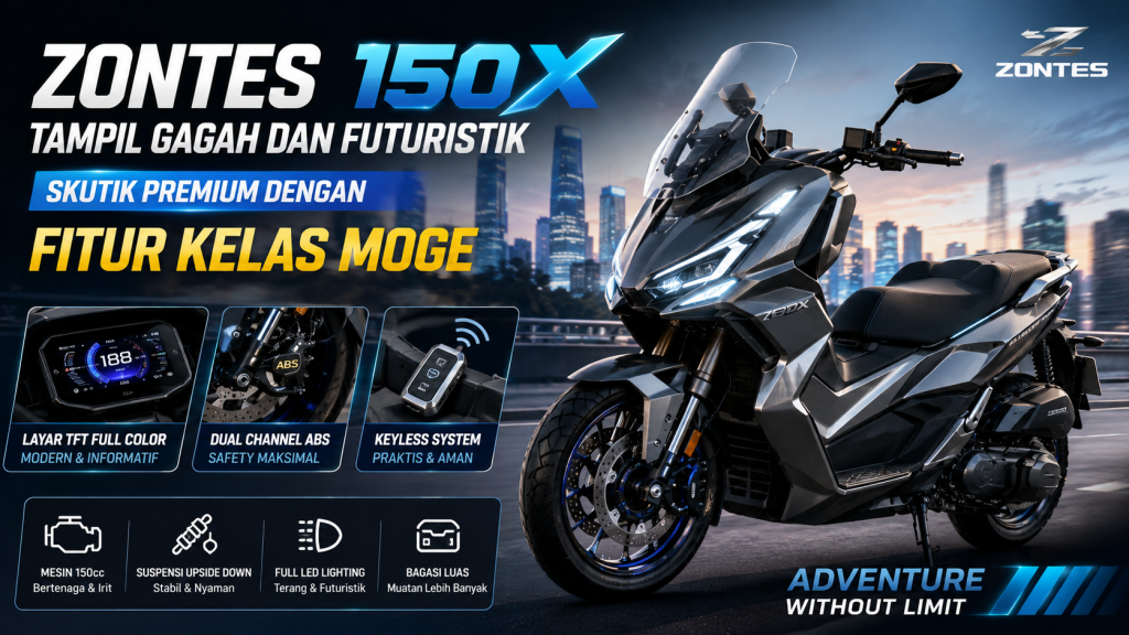 Zontes 150X Resmi Curi Perhatian, Skutik Premium dengan Tampilan Super Modern
