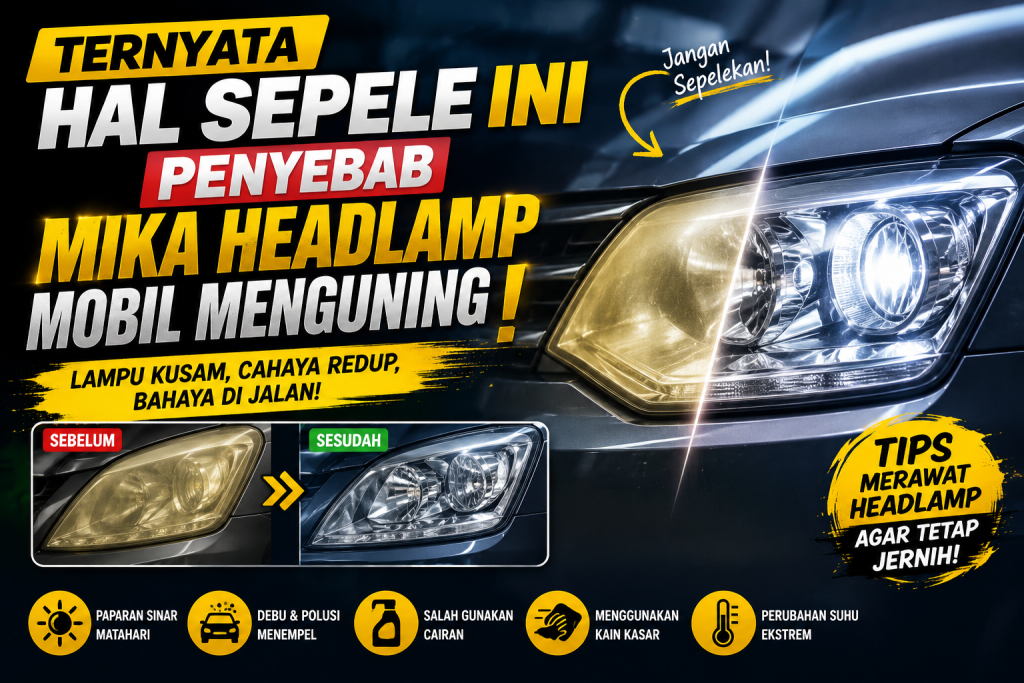 Penyebab Headlamp Mobil Kusam dan Menguning, Banyak Pemilik Mobil Tidak Tahu