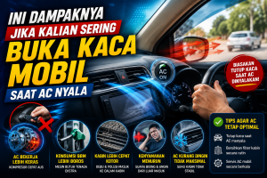 Ini Akibatnya Jika Kaca Mobil Sering Dibuka Saat AC Sedang Menyala