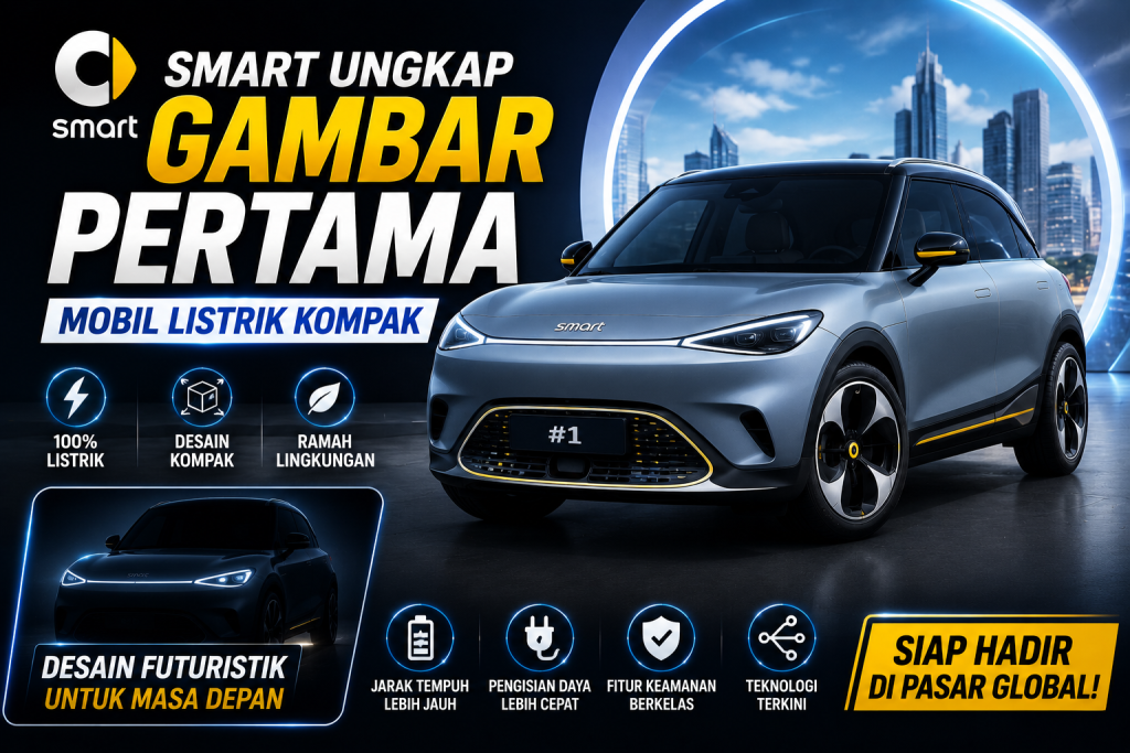 Smart Pamerkan Calon Mobil Listrik Kompak dengan Tampilan Modern