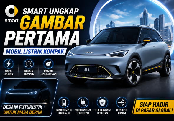 Smart Pamerkan Calon Mobil Listrik Kompak dengan Tampilan Modern