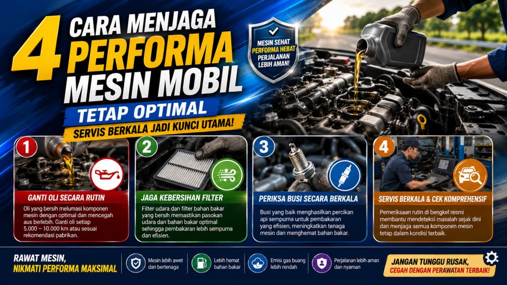 Performa Mesin Mobil Menurun? Coba Terapkan 4 Cara Perawatan Ini