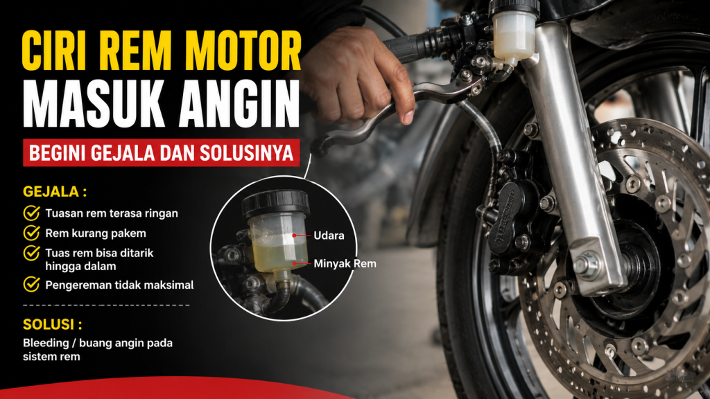 Rem Motor Terasa Blong? Bisa Jadi Masuk Angin, Ini Penyebabnya
