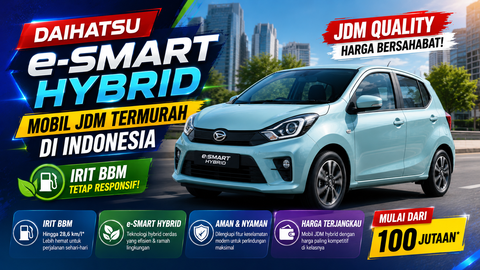 Daihatsu e-Smart Hybrid Hadir dengan Efisiensi Tinggi, Mobil JDM Murah yang Bikin Penasaran
