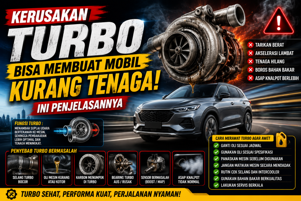 Mobil Kurang Bertenaga? Cek Turbo Sebelum Kerusakan Makin Parah