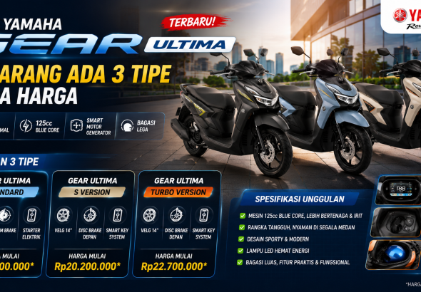 Yamaha Gear Ultima Terbaru Resmi Jadi Pilihan Skutik Harian, Kini Tersedia 3 Tipe