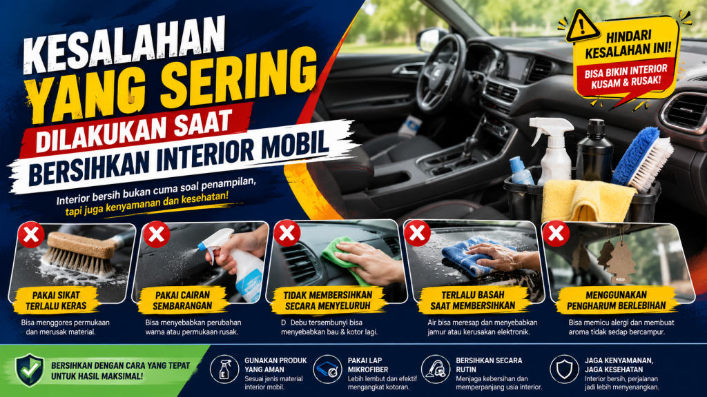 Kesalahan Sepele Saat Membersihkan Mobil yang Sering Diabaikan