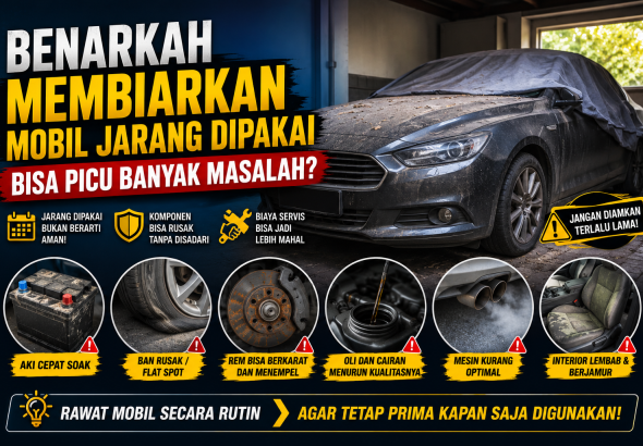 Mobil Menganggur Terlalu Lama Bisa Bikin Biaya Servis Membengkak
