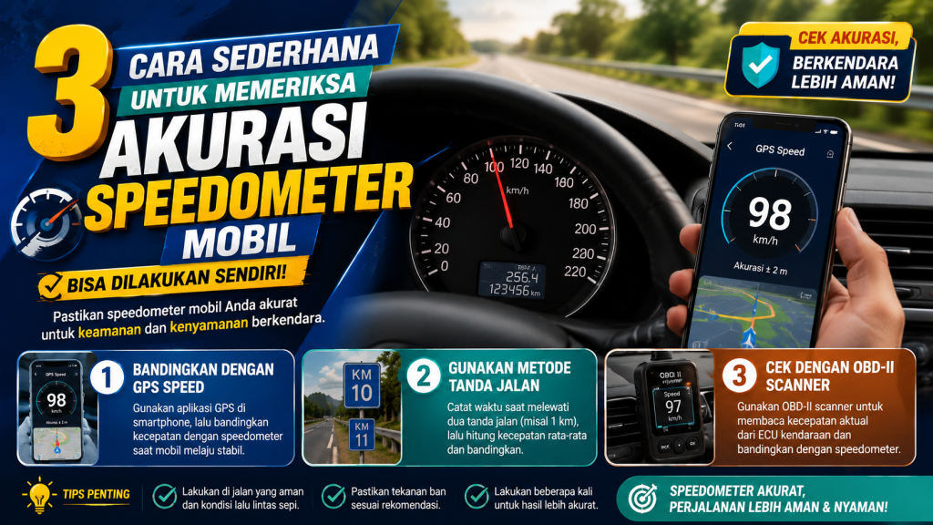 Jangan Sampai Salah Hitung, Ini 3 Cara Memeriksa Akurasi Speedometer Mobil