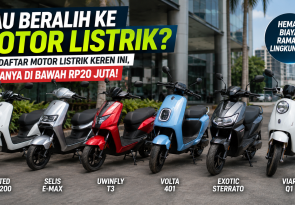 Daftar Motor Listrik Terjangkau dengan Fitur Modern dan Desain Menarik