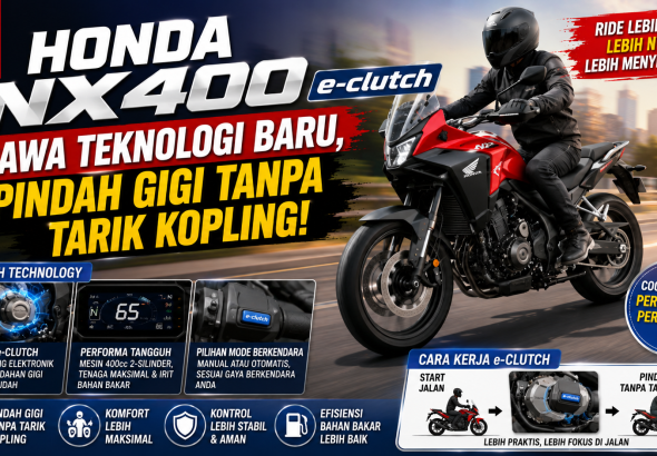 Honda NX400 E-Clutch Bikin Berkendara Makin Mudah, Ini Keunggulannya