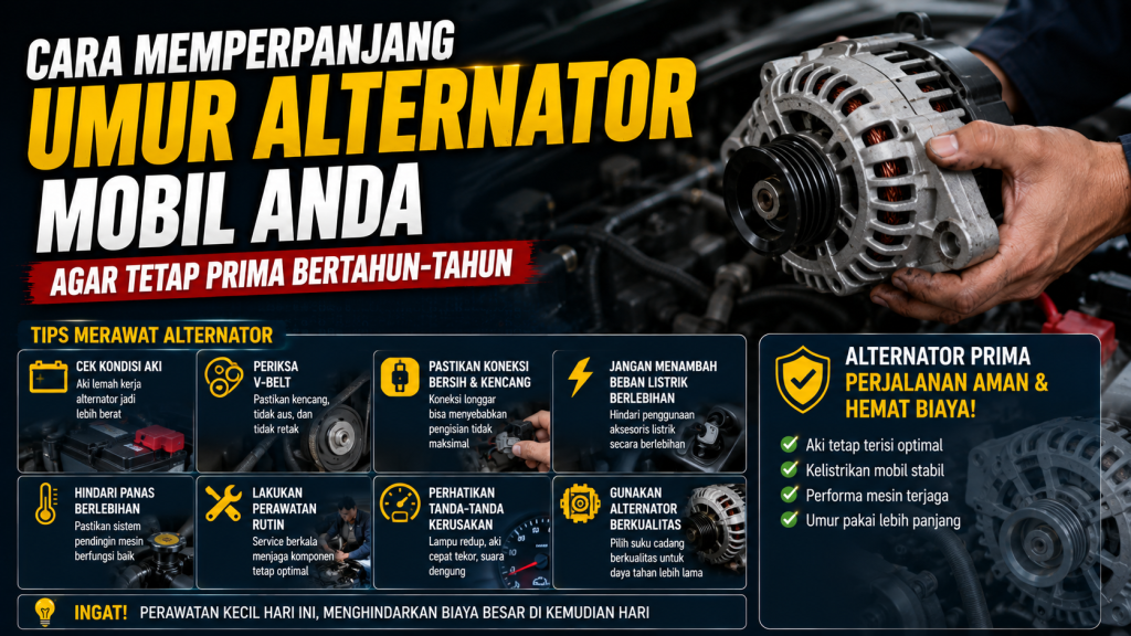 7 Cara Sederhana Memperpanjang Umur Alternator Mobil