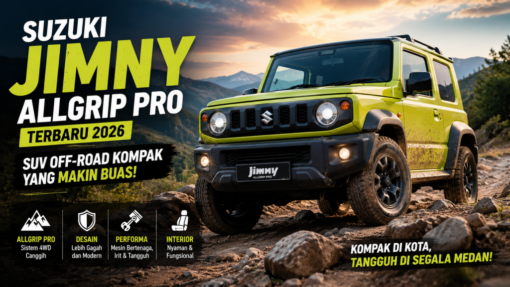 Suzuki Jimny 2026 Naik Level! Teknologi AllGrip Pro Bikin Off-Road Makin Percaya Diri