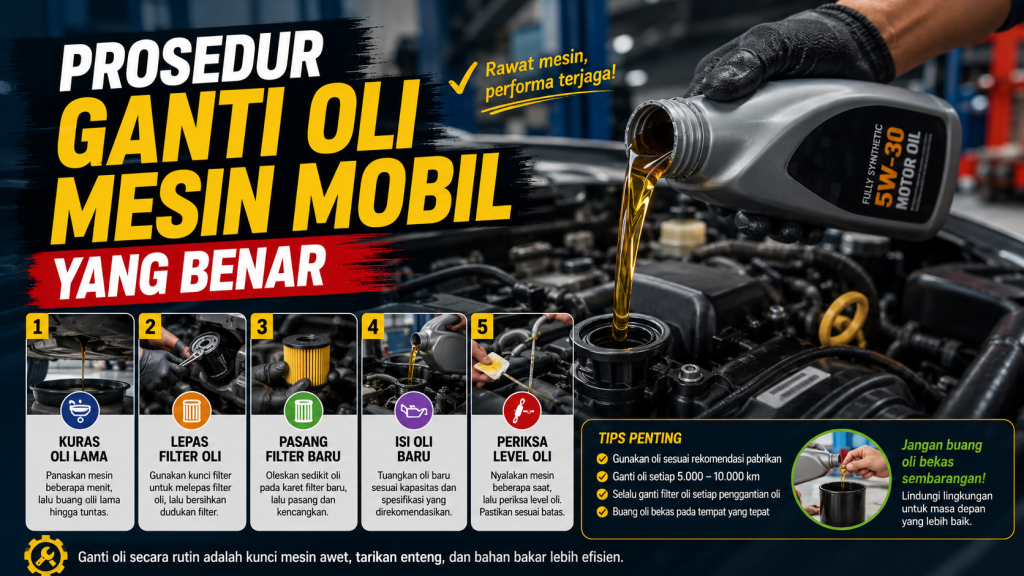 Ingin Mesin Mobil Awet? Ikuti Langkah Ganti Oli yang Benar