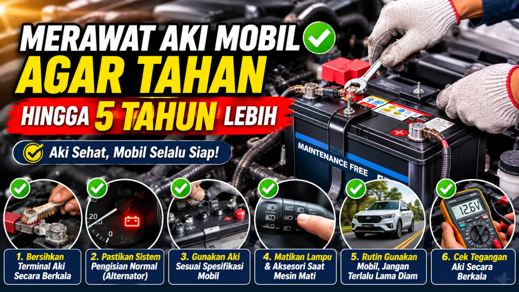 cara merawat aki mobil