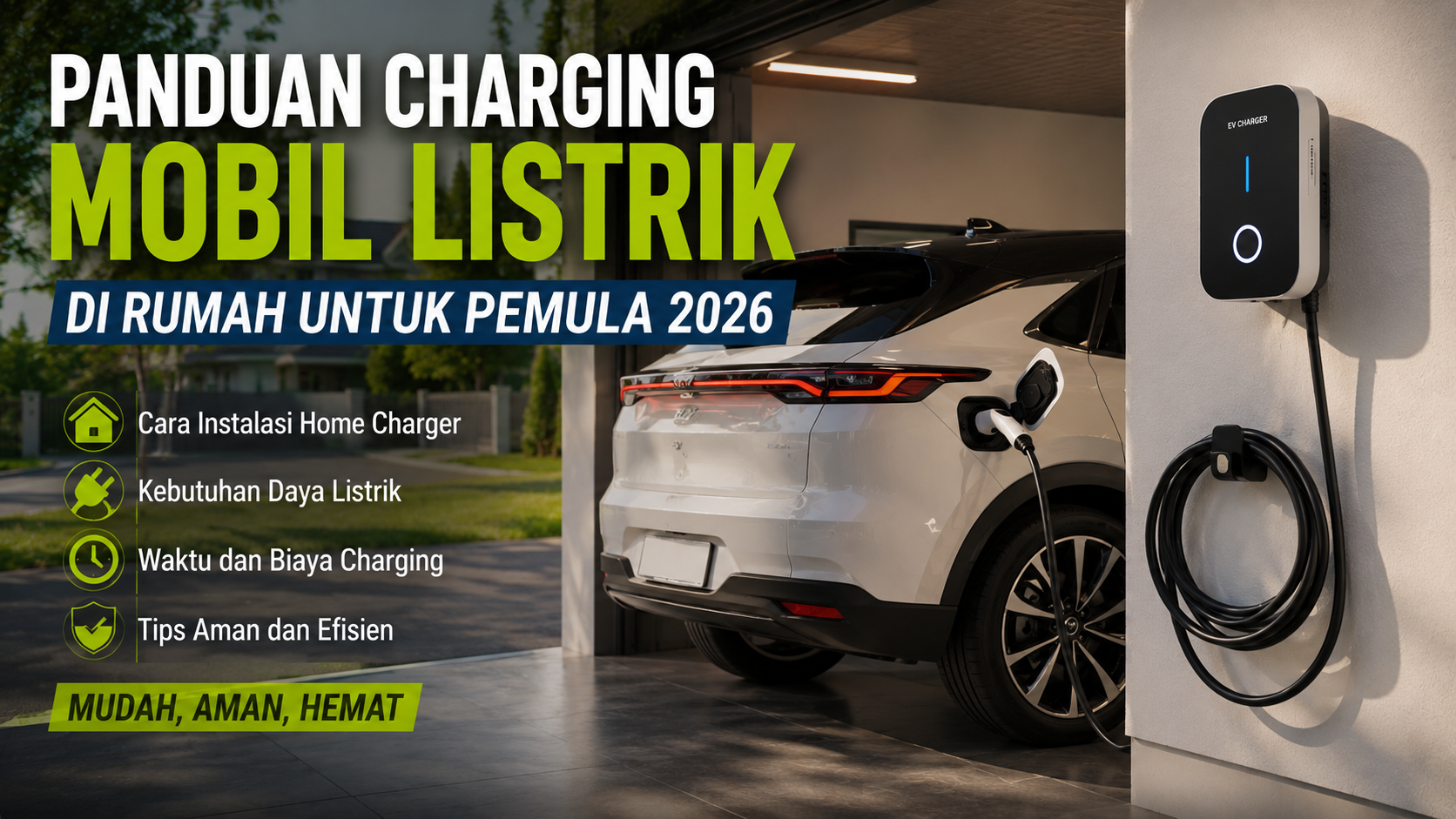 charging mobil listrik di rumah