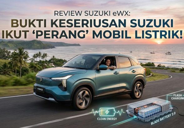 Suzuki eWX concept, mobil listrik mungil dengan desain futuristis.