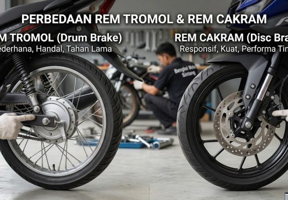 perbedaan rem tromol dan rem cakram