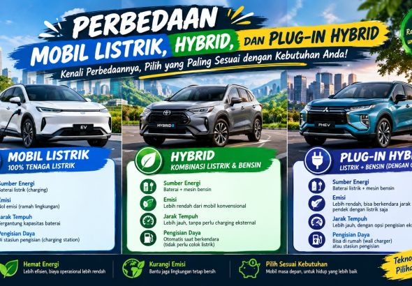 Perbedaan Mobil Listrik, Hybrid, dan Plug-in Hybrid: Ini Perbedaan dan Cara Kerjanya