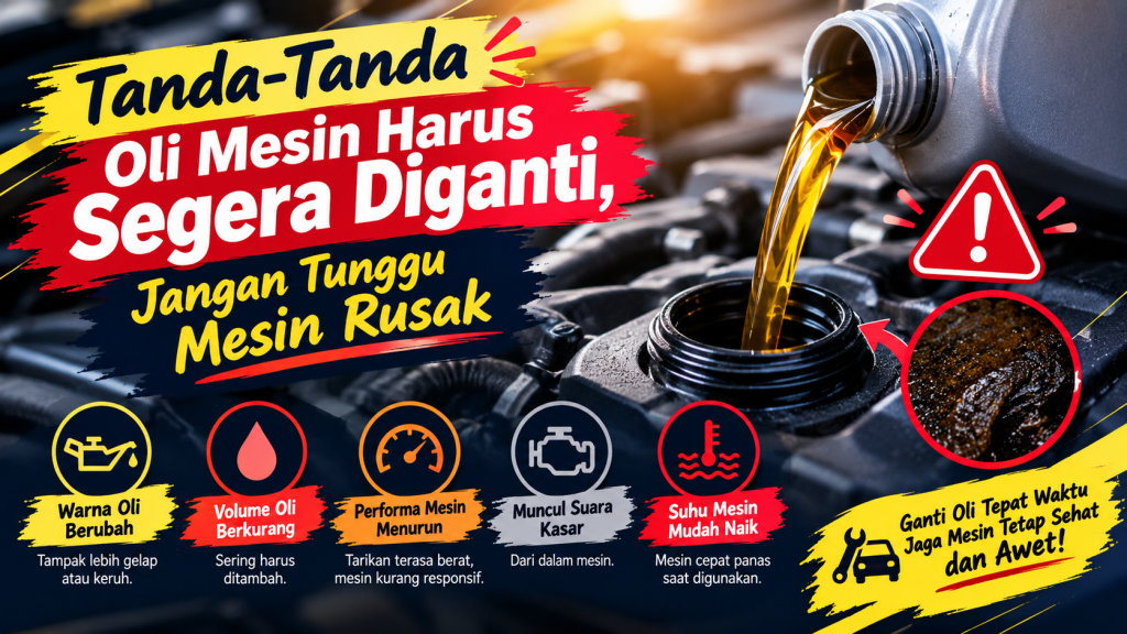 tanda-tanda oli mesin mobil harus segera diganti