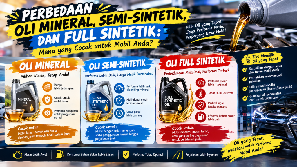 oli mineral vs semi sintetik vs full sintetik